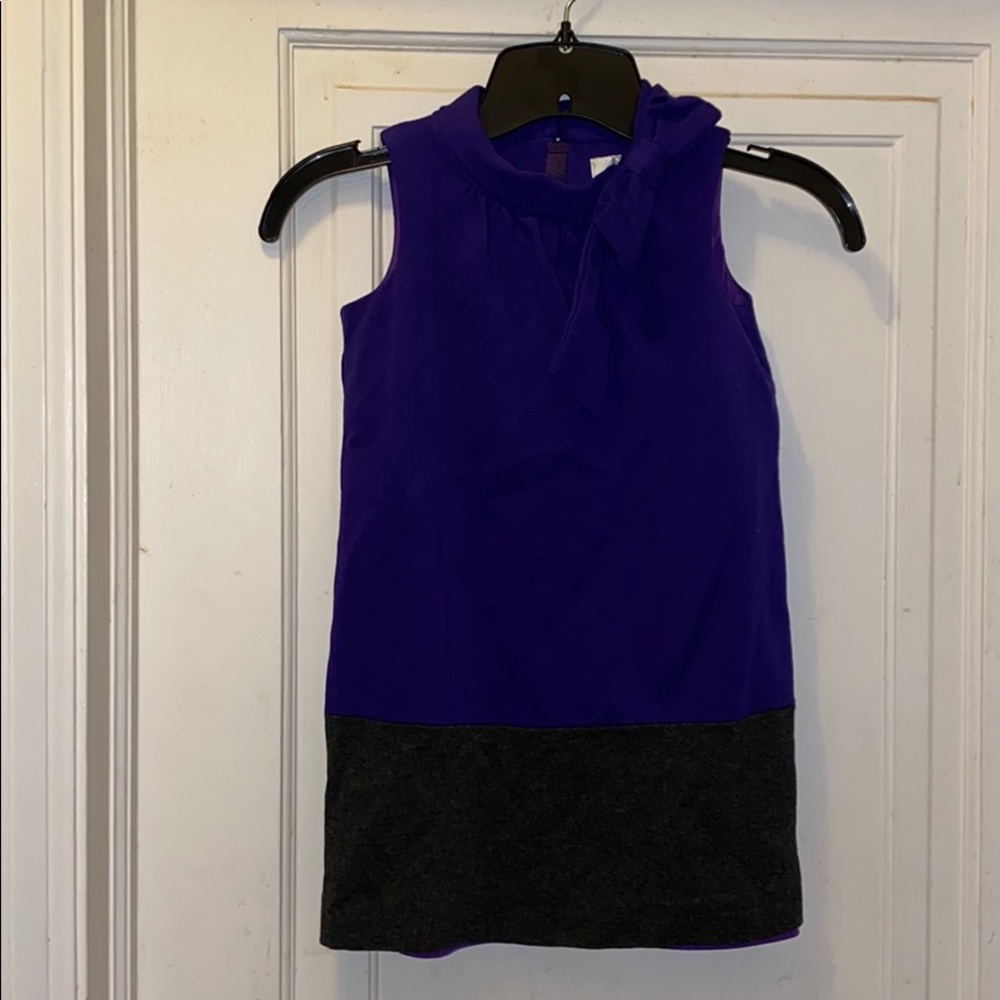 Milly Minis deep purple charcoal classic dress